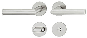 Door handle set, Stainless steel, Hoppe, Amsterdam E1400Z/849N/849NS - 903.83.882