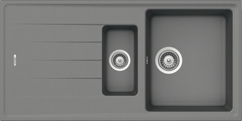SinkAS01B surface-mounted sink, with half bowl - 570.34.550