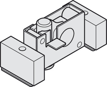 Floor spring, with rosette and floor socket for system - 943.55.403