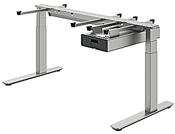Table baseOfficys TE651 Complete set, with cable channel and felt drawer - 633.56.192