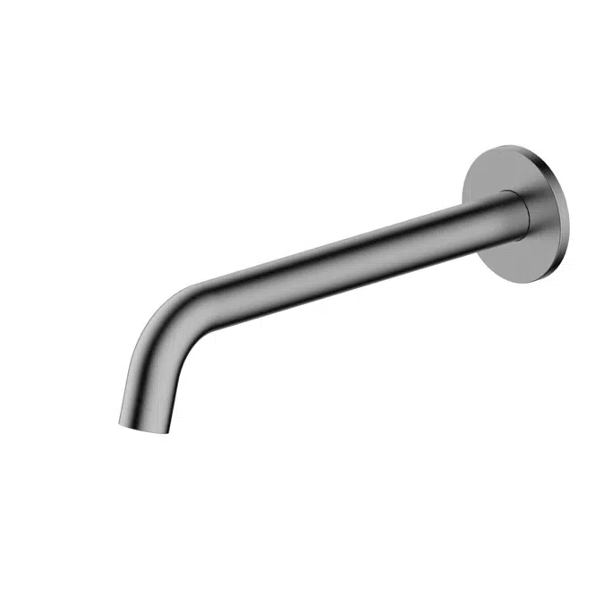 Mizu Drift Fırçalanmış Gunmetal Duvar Lavabo/Küvet Çıkışı Kavisli Boru 250mm 2267271