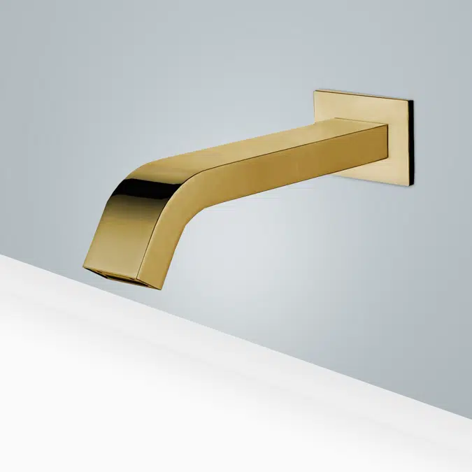 Wall Mount Brushed Gold Touchless Basin Faucet
