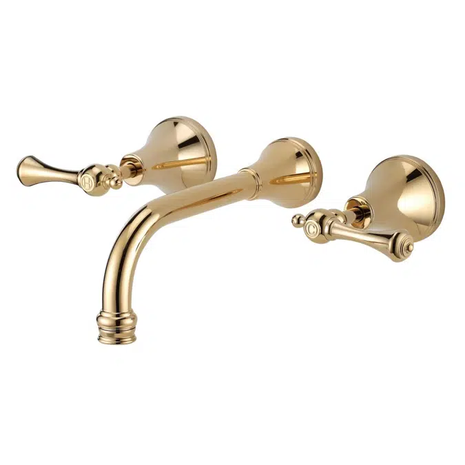 Kado Era Brass Gold Wall Bath Set 200mm Lever Handle 9507587