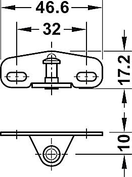 Flap stay, for wooden flaps, adjustable braking effect - 365.30.680