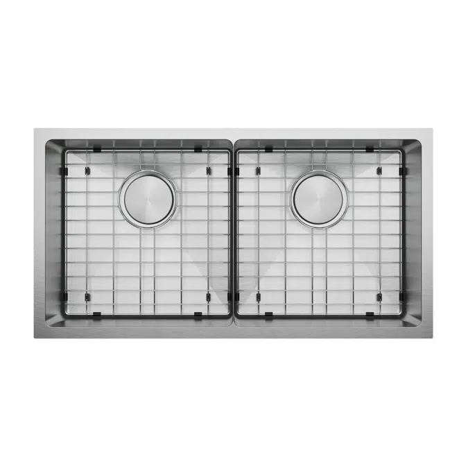 Memo Zenna Double Bowl Sink Stainless Steel Nanoplated Nickel 9511852