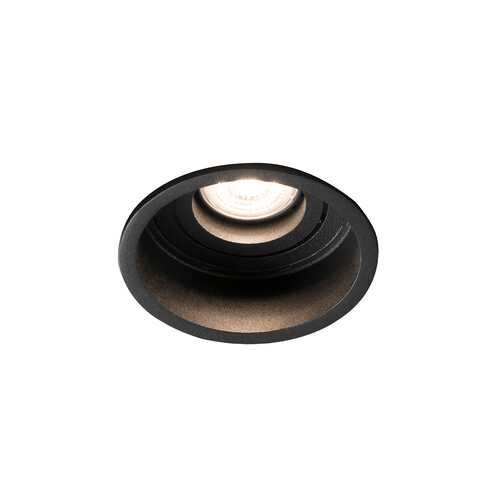 HYDE R siyah adjustable round recessed lamba