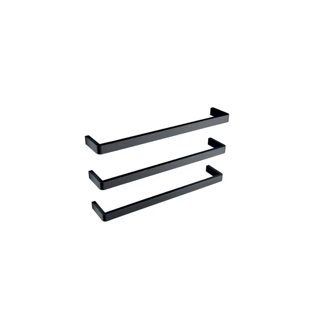 Mizu Stream Matte Black Heated Towel Rail 650mm (Triple Pack) 2007478