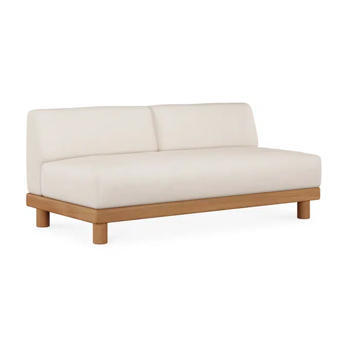 Monocle Outdoor Modular Teak Sofa 2 Seater