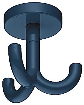 Ceiling hook, with 3 hooks, ceiling installation, polyamide - 842.65.250