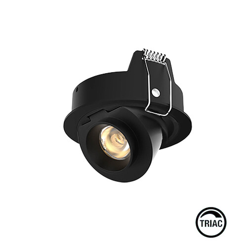 ALIA Recessed siyah 8W 24º 2700K TRIAC
