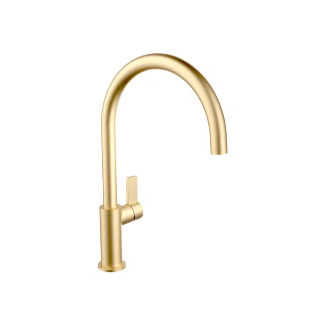 Nobili Flag Fırçalanmış Pirinç Gooseneck Lavabo Musluğu 2266854