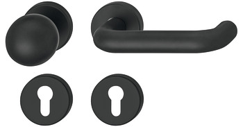 Door handle set, Polyamide matt, Hewi, model 111PBR01.230 - 908.94.790