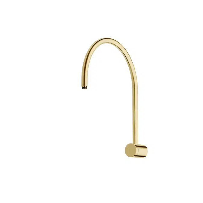 Milli Mood Edit Curved Arm Only PVD Brushed Gold Hi-Rise Shower 9510956