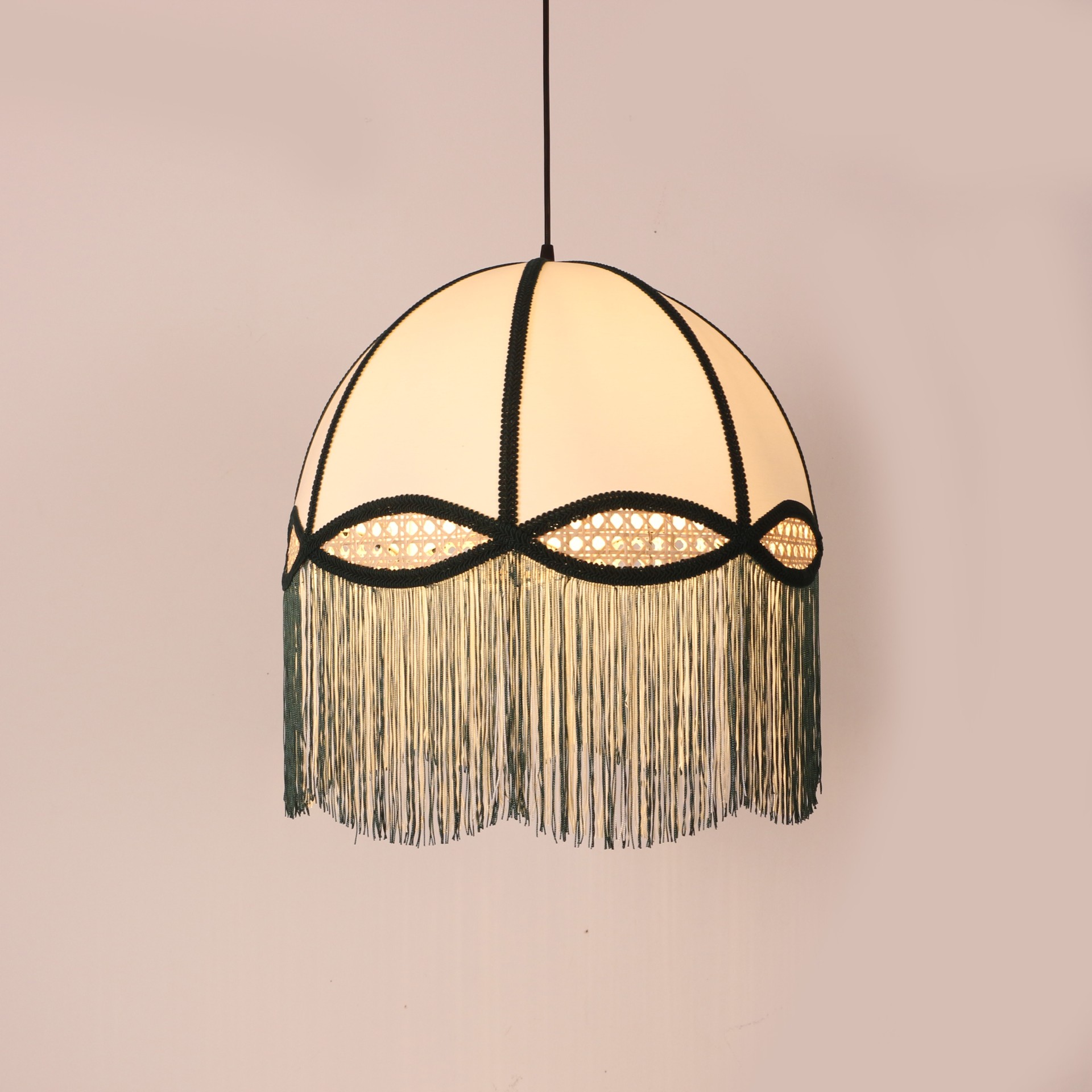 Hayal Doğal Hazeran ve Keten Kumaş Avize