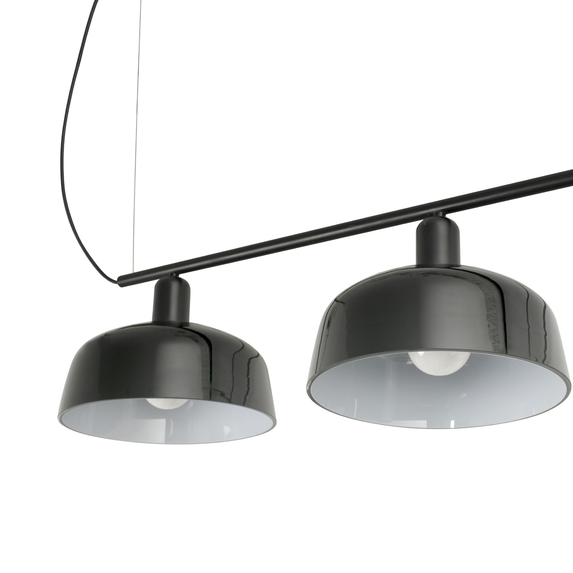 TATAWIN M siyah glass linear pendant lamba