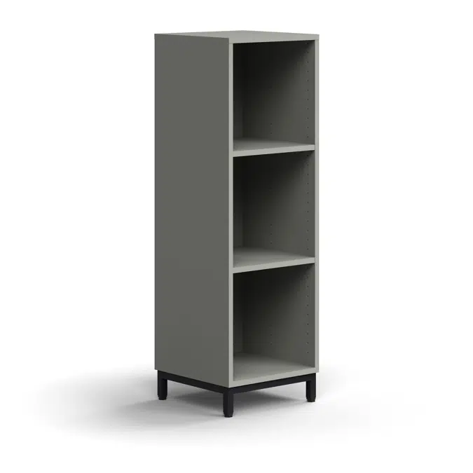 Bookcase Qbus, 2 Shelves, Leg Frame