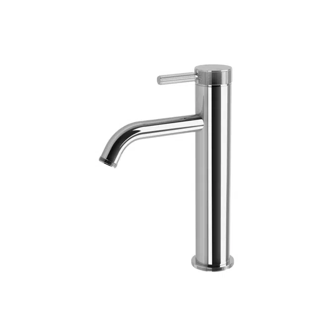 Milli Etch Chrome Medium Height Basin Mixer Tap 21358
