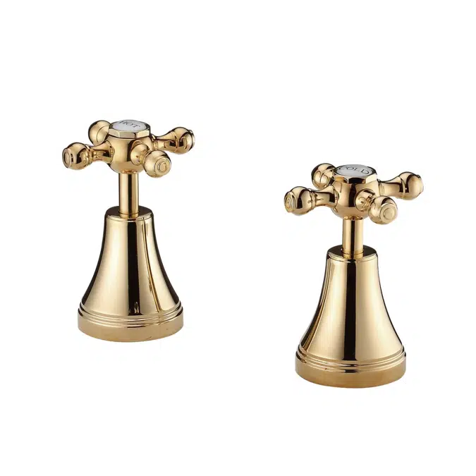 Kado Era Üst Montaj Çapraz Kollu Pirinç Altın Lavabo 2263690